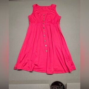 SHEIN Pink Sleeveless Sweetheart Sundress